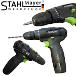 Акумулаторен Винтоверт + Мини Ъглошлайф 76мм STAHLMAYER 2 Батерии и Зарядно в Куфар - Image 3