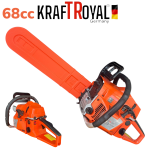 Бензинова Резачка за Дърва Верижен Трион 40см 68cc KRAFTROYAL 2 Вериги - Image 4