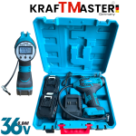 Акумулаторен Компресор за Въздух и Помпане на Гуми с 2 батерии 36V 8,0Ah KRAFTMASTER - Image 4