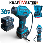 Акумулаторен Компресор за Въздух и Помпане на Гуми с 2 батерии 36V 8,0Ah KRAFTMASTER