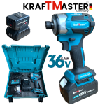 Ударен Безчетков Импакт Акумулаторен 36V 8,0AH KRAFT MASTER 850Nm 2 Батерии и Зарядно