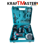 Акумулаторен Ъглошлайф 76мм и Двускоростен Винтоверт KRAFT MASTER 24V 6AH + 2 Броя батерии и Зарядно Накрайници и Дискове   - Image 5