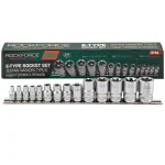 Професионален Комплект Вложки E-Torx 14 части E4–E24 ROCKFORCE - Image 2
