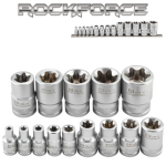 Професионален Комплект Вложки E-Torx 14 части E4–E24 ROCKFORCE