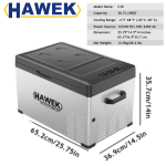 Портативен Компресорен Хладилник HAWEK 30 литра 12V / 24V / 220V Охлаждане и Замразяване с BLUETOOTH С30 - Image 4