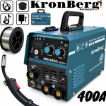 Инверторен Електрожен Телоподаващо Комбиниран 2в1 KRONBERG 400A Заваръчен Апарат