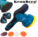 Акумулаторна Полирмашина 24V 5AH KRONBERG 125мм с 2 Батерии и Регулация на Обороти Машина за Полиране и Пастиране - Image 6