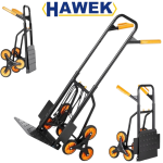 Количка за Стълби HAWEK HW-9034 Сгъваема Транспортна Количка с 6 колела Товароносимост 200кг