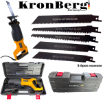 Елекрически Саблен Трион 3800W Професионален KRONBERG 220V Прав Трион за Месо Кости Метал Желязо Пластмаса Дърво и др. в Куфар - Image 2