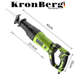 Елекрически Саблен Трион 3800W Професионален KRONBERG 220V Прав Трион за Месо Кости Метал Желязо Пластмаса Дърво и др. в Куфар - Image 4