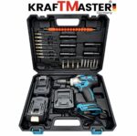 Акумулаторен Гайковерт - Импакт Комбиниран + 40 части Инструменти KRAFT MASTER 36V 8,0AH 2 Батерии и Зарядно в Куфар - Image 2