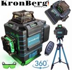 4D Лазерен Нивелир с 360 Градуса16 линии LCD Дисплей KRONBERG със стойка