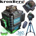 4D Лазерен Нивелир с 360 Градуса16 линии LCD Дисплей KRONBERG със стойка