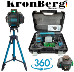 4D Лазерен Нивелир с 360 Градуса16 линии LCD Дисплей KRONBERG със стойка - Image 4
