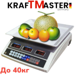 Кантар Електронен до 40КГ Пластмасова Тарелка