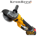 Професионален Акумулаторен Безчетков Ъглошлайф KRONBERG 125мм 36V 10Ah 2 Батерии и Зарядно Устройство в Куфар  - Image 6