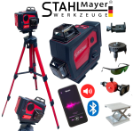 Лазерен Нивелир 4D 16 линии 360° Зелен Лазер с Bluetooth Високоговорител STAHLMAYER Professional Блутут Музика