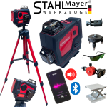 Лазерен Нивелир 4D 16 линии 360° Зелен Лазер с Bluetooth Високоговорител STAHLMAYER Professional Блутут Музика