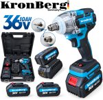 Акумулаторен Гайковерт Ударен Комбиниран Импакт 36V 10AH 850Nm KRONBERG 2 Батерии Зарядно Устройство и Куфар