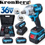 Акумулаторен Гайковерт Ударен Комбиниран Импакт 36V 10AH 850Nm KRONBERG 2 Батерии Зарядно Устройство и Куфар