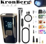 Акумулаторен Компресор за Гуми с Дисплей Безжичен с Фенер KRONBERG 150 PSI 3в1 Зарядно Power Bank