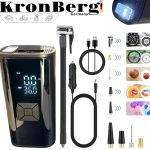 Акумулаторен Компресор за Гуми с Дисплей Безжичен с Фенер KRONBERG 150 PSI 3в1 Зарядно Power Bank