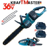 Акумулаторен Верижен Трион Резачка 40см за Дърва KRAFTMASTER 2 Батерии и Зарядно Устройство - Image 3