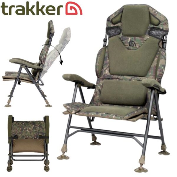 Рибарски Стол Trakker Levelite Camo Longback Recliner